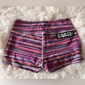 Savage Barbell Jawbreaker Booty Shorts Size Small